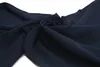 Crepe americano, tessuto da abbigliamento leggero, blu Anteprima dell’immagine prodotto 3