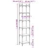 vidaXL Regał na książki 6 półek czarny 40x30x188 cm Podgląd zdjęcia produktu 7