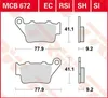 TRW Set di pastiglie freno EC MCB672EC Pegaso 650 VD BX449 Anteprima dell’immagine prodotto 4