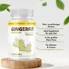 A product shot of a bottle of Gingerfit Premium capsules on a wooden stand, with marketing text on the right. Produktbild-Vorschau