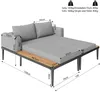 Flieks Gartensofas Gartenliege Doppelliege mit Kissen, Produktbild-Vorschau 7