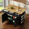 Carrello da cucina pieghevole con piano di lavoro, isola Anteprima dell’immagine prodotto 2