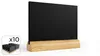 A set of mini chalkboards with wooden stands, with a small inset showing a stack of ten chalkboards. Anteprima dell’immagine prodotto