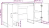 vidaXL Stôl biely 140x50x75 cm odvodený výrobok z dreva Náhľad obrázku produktu 8