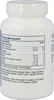 A white plastic bottle of dietary supplements, viewed from the side, with a label showing ingredients and nutritional information. Produktbild-Vorschau