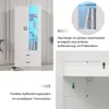 OKWISH Vitrine avec Éclairage LED, 2 Portes Et 2 Tiroirs, Voir les images du produit 6