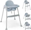 COSTWAY 4 in 1 Babyhochstuhl aus PP & Edelstahl, Hochstuhl Produktbild-Vorschau 1