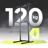 A black and gray fitness station with large white text indicating '120 kg' and a yellow icon of a person. Anteprima dell’immagine prodotto