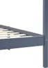 vidaXL Himmelbett-Gestell Grau Massivholz Kiefer 100 x 200 Produktbild-Vorschau 5