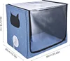 A blue pet oxygen chamber with a clear plastic front panel. Produktbild-Vorschau