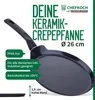 Chefkoch trifft Fackelmann: Hochwertige Keramik-Crêpepfanne Produktbild-Vorschau 1