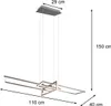 LED-Pendelleuchte - Nickel matt - Metall - 1-flammig - 110 Produktbild-Vorschau 3
