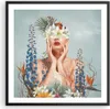 Gerahmtes Poster - Schwarzer Rahmen - Surreal Frau Blumen - Produktbild-Vorschau 1