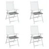 vidaXL Gartenstuhl-Kissen 4 Stk. Grau 50x50x4 cm Produktbild-Vorschau 4