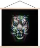 MuchoWow® Textilposter Tiger - Farben - Tier 40x40 cm mit Produktbild-Vorschau 1