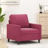 vidaXL Sessel Weinrot 60 cm Samt Produktbild-Vorschau 2