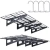A set of black metal garage shelves and hooks against a white background. Náhľad obrázku produktu
