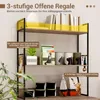 Katzenstreuschrank mit Bücherregal, Grau, Multifunktional Produktbild-Vorschau 4