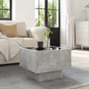 Möbel Beistelltisch mit LED Betongrau 40x40x30 cm Produktbild-Vorschau 4