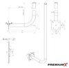 PremiumX 30cm Wandhalter 120cm Mast Ø 38mm mit Schellen Produktbild-Vorschau 3