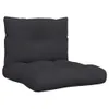 A dark gray pallet cushion set with a backrest and seat. Produktbild-Vorschau