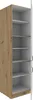 Küchen Hochschrank 60 cm Stilo Weiss + Eiche Artisan Produktbild-Vorschau 2