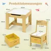 COSTWAY 3 TLG. Dětská sedací souprava, dětský stolek se 2 Náhled obrázku produktu 3
