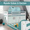 Homestyle4u Kinder Hochbett 90x200 mit Lattenrost Tunnel Produktbild-Vorschau 16