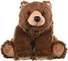 A plush toy grizzly bear sitting on a white background. Podgląd zdjęcia produktu