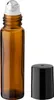 5x Braune Glasflasche 10 ml Roll-On mit schwarzem Produktbild-Vorschau 3