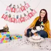 BRUBAKER Guirlande d'anniversaire avec chats - Anniversaire Voir les images du produit 3