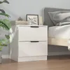 vidaXL Noční stolky 2 ks. Bílý výrobek ze dřeva Náhled obrázku produktu 3