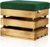 Lycce Sitzhocker mit Stauraum, 2 in 1 Holzkiste geflammt Produktbild-Vorschau 1