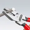 A close-up shot of a pair of pliers gripping a metal rod. Voir les images du produit