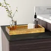 IvoQ Vassoio Oro con Fondo a Specchio – 45 x 30 cm – Piatto Anteprima dell’immagine prodotto 6
