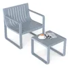 COSTWAY 2-teiliges Gartenmöbel Set, Balkonmöbel Set PP Produktbild-Vorschau 1
