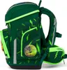 A green backpack with a lightning bolt pattern and a character graphic. Produktbild-Vorschau