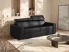Schlafsofa mit Matratze 4-Sitzer - Büffelleder - Schwarz - Produktbild-Vorschau 2
