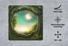 MuchoWow® Mauspad Mousepad Wald - Mond - Sternenhimmel Produktbild-Vorschau 2