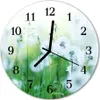 Glasuhr Wanduhr Küchenuhr Echt-Glas 30fi cm Wiese grün Produktbild-Vorschau 1