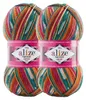 2 x 100g Sockenwolle Superwash Comfort 7839 grün pink tera Produktbild-Vorschau