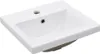 A white ceramic sink with a drain and faucet hole, shown from a slightly elevated angle against a white background. Podgląd zdjęcia produktu