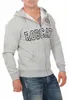 Herren Kapuzenpullover mit Kapuze; Graumeliert S Produktbild-Vorschau 2