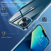 Close-up shots of a transparent phone case highlighting its protective features for the camera and screen. Náhled obrázku produktu