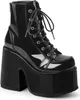 CAMEL-203 Damen Booties von DemoniaCult, Schwarz Lack , EU Produktbild-Vorschau 1