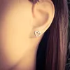 Ohrringe Ohrstecker 925 Sterling Silber mit offenem Herz Produktbild-Vorschau 2