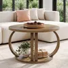 80 cm runder Couchtisch mit Stauraum, Skulptural Produktbild-Vorschau 7