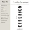 Product information for a tectake home shoe carousel, including dimensions and technical data. Náhled obrázku produktu