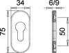 Dieckmann Rahmen-Cliprosette 813 / 6 6mm PZ Lochung oval Produktbild-Vorschau 5