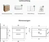 Planetmöbel Waschtischunterschrank 63cm Gold Eiche mit Produktbild-Vorschau 5